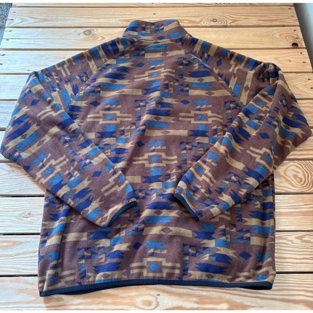 Kavu Men’s 1/4 Teannaway Snap Fleece Pullover Jacket Size L Brown M4 - Picture 2 of 8